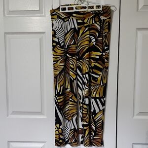 Frank Lyman Design Black and Yellow Wide Leg Pants